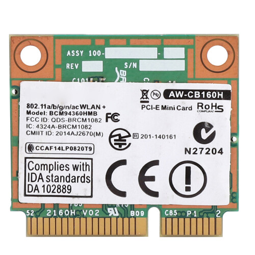 Gigabit AC1300M Mini PCI-E Network Card with Bluetooth 4.0 Support