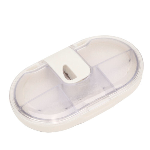 Weekly Pills Organizer Case with Splitter, White, PP Material 2