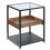 Homcom HOMCOM Industrial Side Table with 3-tier Storage Shelves Rustic Brown 2