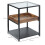 Homcom HOMCOM Industrial Side Table with 3-tier Storage Shelves Rustic Brown 3