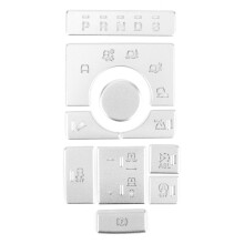 10 Aluminium Car Button Stickers Silver