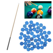Leder-Billardkötchen 50 Stück 13 mm Ersatzsatz mit Aufbewahrungsbox für Billard