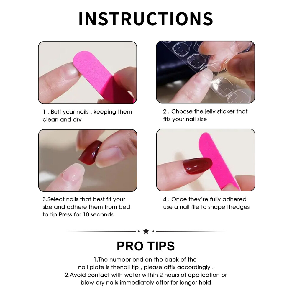 Dcph-Clothing (Xs) 10Pcs Press-On Nails, Natural Look, Easy Diy