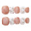 (XS) 10PCS Press On Nails Natural DIY Easy Apply 3