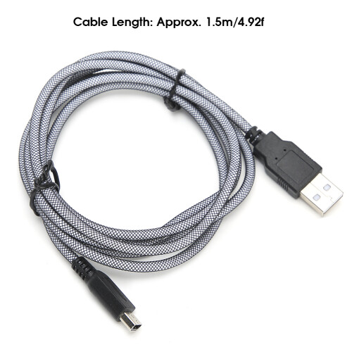 2PCS 1.5M PVC Micro USB Charging Cables for Nintendo 3DS/2DS (Color Assorted) 2