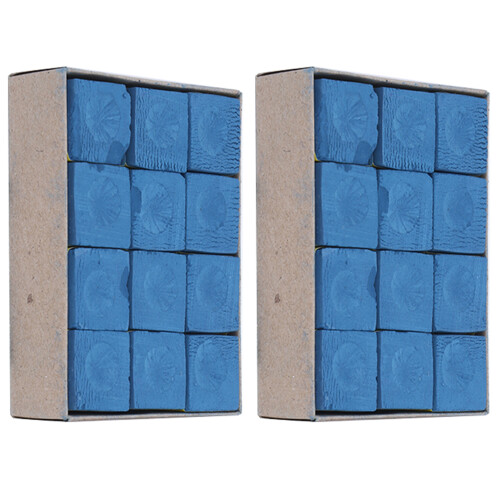 24Pcs Blue Billiard Cue Chalk Non-Slip