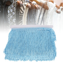 Sky Blue 10yd 14cm Polyester Fringe Tassels for DIY Sewing & Decor