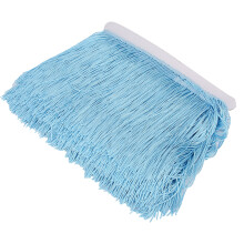Sky Blue Polyester Fringe Tassels 10yds 14cm for Fashion & Decor
