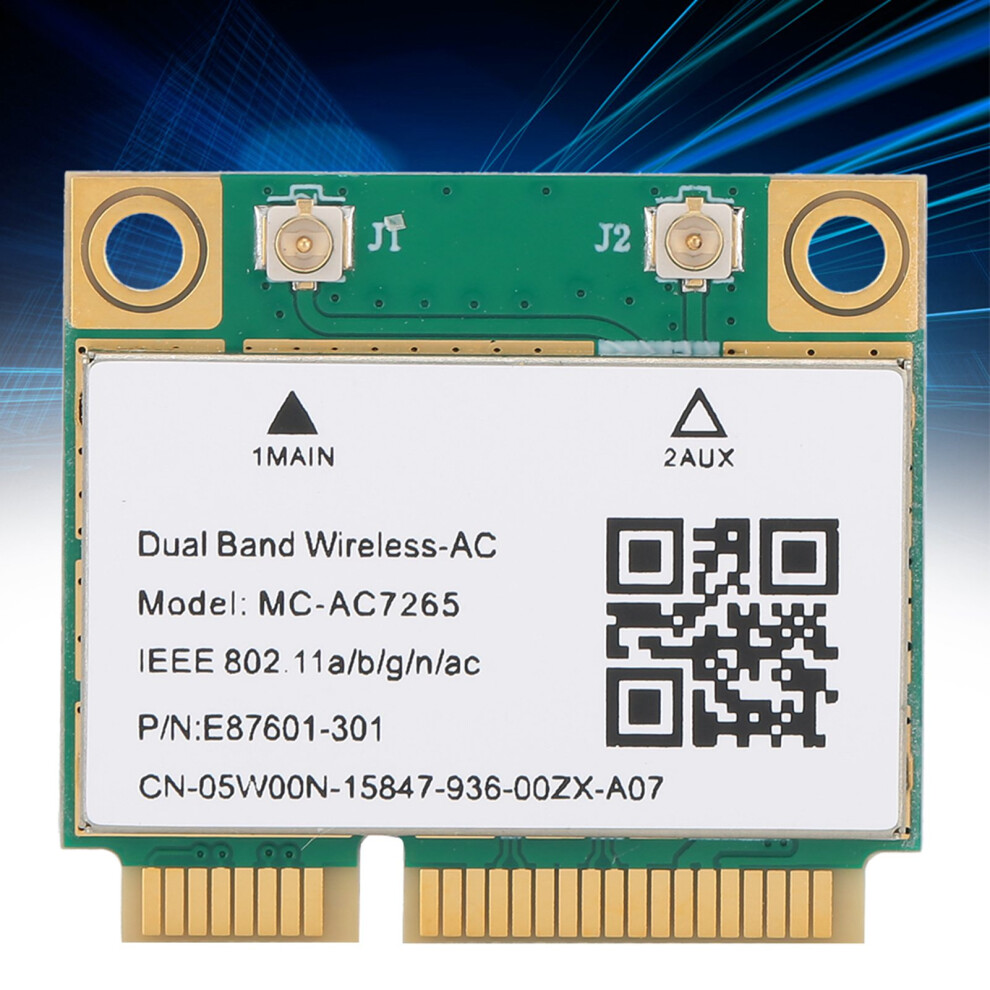 Mini Pci-E Gigabit Wifi & Bluetooth 4.2 Network Card Mc-Ac7265 7611392287608