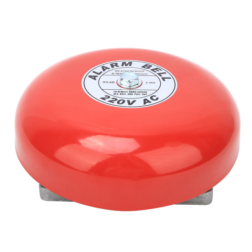 Cb-6B Fire Bell 150Mm 95Db Ac220v Metal Base Red
