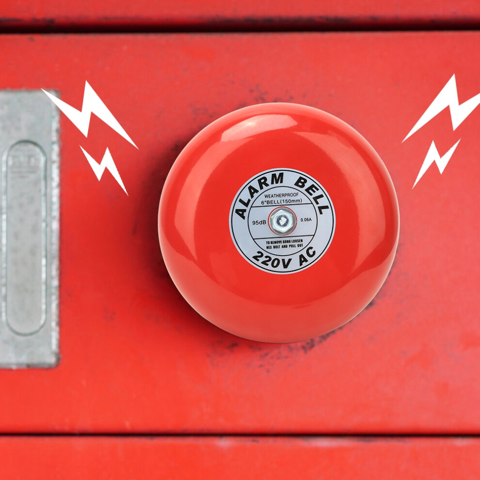 Cb-6B 95Db Alarm Bell 150Mm Industrial Ac220v Red