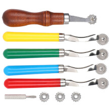 5Pcs Leather Overstitch Marking Wheel Set – 15cm Steel & Plastic Handles