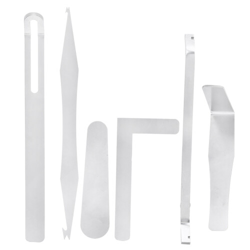 6Pcs Silver Saxophone Repair Tools Set for Wind Instruments, Sizes Included 2