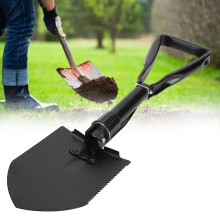 Portable Folding Shovel, Steel, 58cm, Multi-Purpose for Camping & Farming