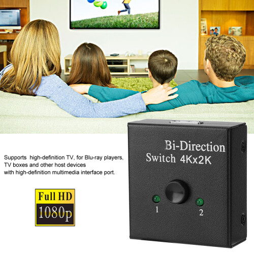 Bi-Direction HDMI Converter & Splitter, 2 Output, Black 2