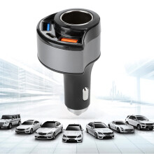 12V 3A Dual USB QC3.0 Fast Charger Socket for Car Lighter Plug