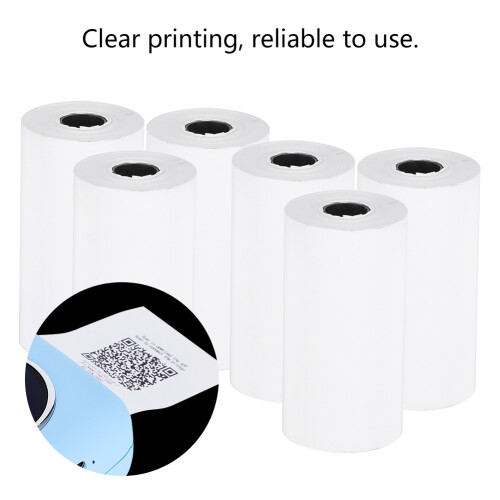 6 Rolls Thermal Receipt Paper 57x30mm for Small Printers 2