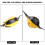 Double End Inflatable Boxing Rebound Ball 30cm Black Yellow 6