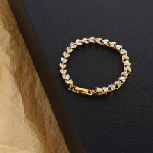 (12 inches 6 cm (6*300) cross) Crystal Zircon Bracelet for Women