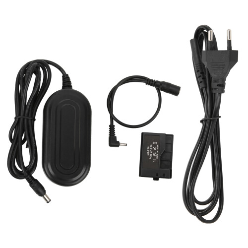 AC/DC-Netzadapter-Kit für Canon 1100D-1500D, 3A, vollentkoderter Dummy-Akku 1