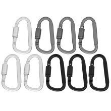 Outdoor Aluminum Alloy D Shaped Carabiner Lock Quick Attach Climbing Gear