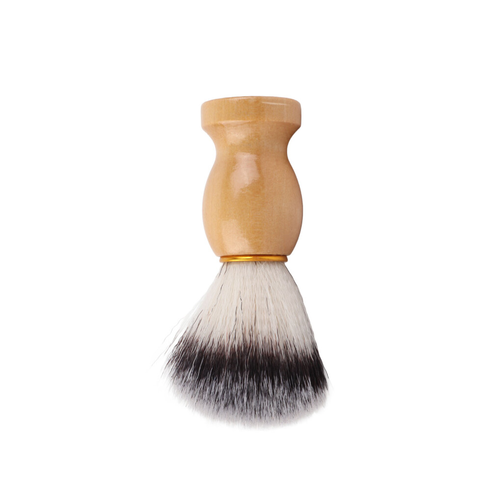 Men's Facial Grooming Brush with Wood Handle Beard Shaving & Cleansing Tool