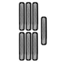 Kühlergrill Einsätze Schwarz 7PCS Jeep Wrangler