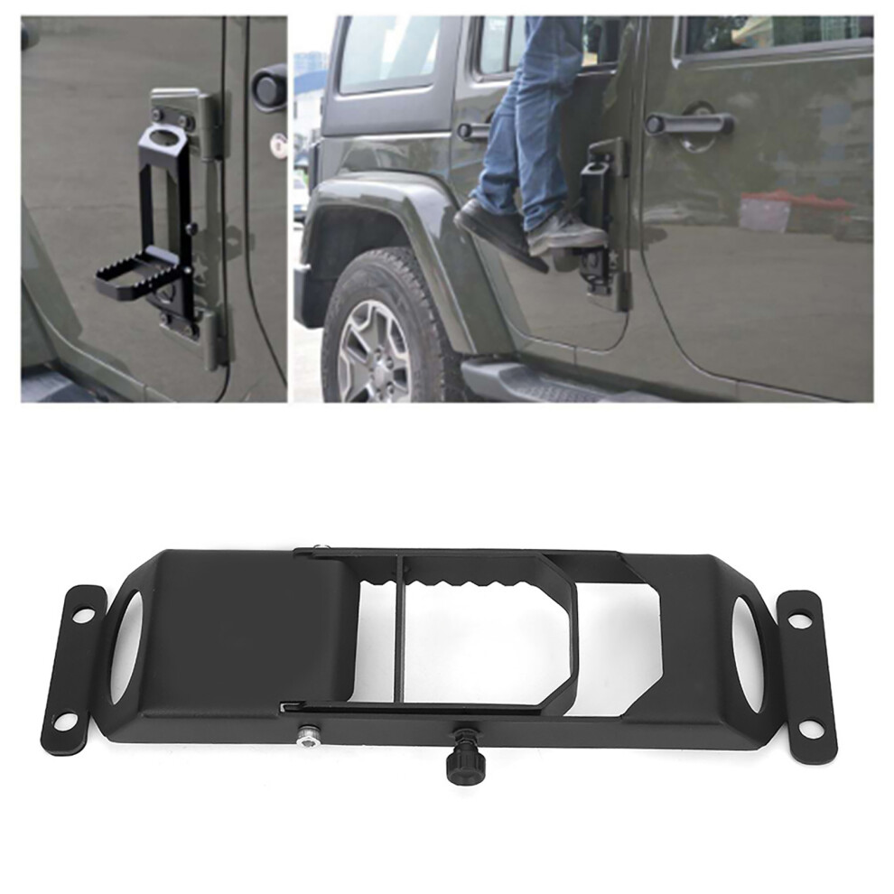 Folding Iron Hinge Foot Rest Pedal Side Step For Jeep Jk 2007-2017 Black 5081392295477