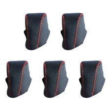 5X Hand Sewing Leather Gear Shift Lever Knob Cover Fit Hand Brake Cover,Gear Shift Lever Cover,for Feidu