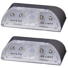 2X 4 Led Auto Pir Infrarouge Sans Fil Trou de Serrure de la Porte Capteur de Mouvement Lumiere Lampe