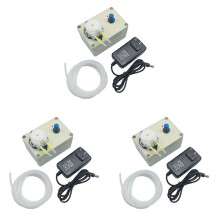 3X Adjustable Speed Peristaltic Pump 12V/24V Adjustable Speed Titration Pump Metering Pump US Plug