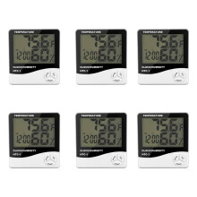 6X Digital LCD Room Electronic Temperature Humidity Meter Thermometer Hygrometer Weather Station Alarm Clock