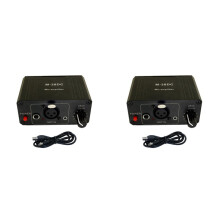 2X Mobiele Microfoonvoorversterker met Hoge Versterking, 48V Fantoomvoeding en XLR-Uitgang, Microfoonvoorversterker voor Dynamische en
