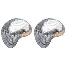 2X Bola de Discoteca con Espejo, Decoración para Fiestas y Bares, Bola Reflectante de Cristal Fundida, Adorno Curioso para Interiores