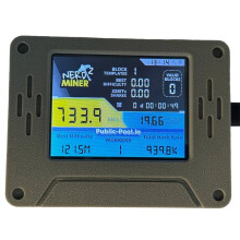 735 Kh/S NerdMinerV2 NMMiner BTC Solo Mineur Écran Tactile Intelligent 2,8 Pouces Mineur de Crypto-Monnaie Bitcoin Amélioré pour le Bureau et la
