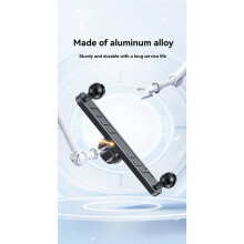 Double Mount Extender 1 to 2 Splitter Adapter Aluminum Splitter Adapter Extension Rod Adapter for Live Video Record
