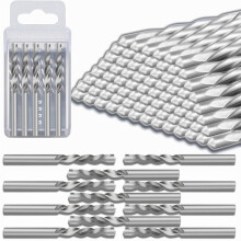 50 Brocas de Corte HSS de 1/8 Pulgada para Paneles de Yeso, Brocas de Corte con Punta Guía para Sierras Espirales y Herramientas Eléctricas A