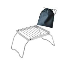Draagbare Kampeerkookset - Roestvrijstalen Opvouwbare -BBQ-Grill, Pannenlap, voor Buitenavonturen