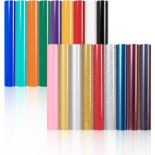 HTV Heat Transfer Vinyl, 18Pack Variety HTV Vinyl Pack with Glitter, Chameleon & PU Iron Vinyl for T-Shirts