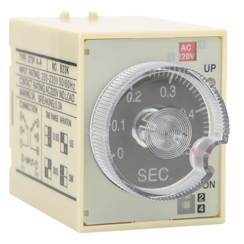 AC220V Delay Timer Timer Relay with Adjustable Knob ST3PA PC Shell 50/60Hz 1
