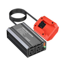 300W Bilväxelriktare för Litiumjonbatteri Utomhusväxelriktare Typ-C PD65W USB A 18W Kraftverksgenerator