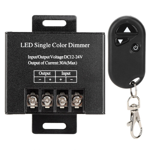 Wireless RF Dimmer for 12-24V LED Lighting 30A 720W Remote Dimmer Switch 1