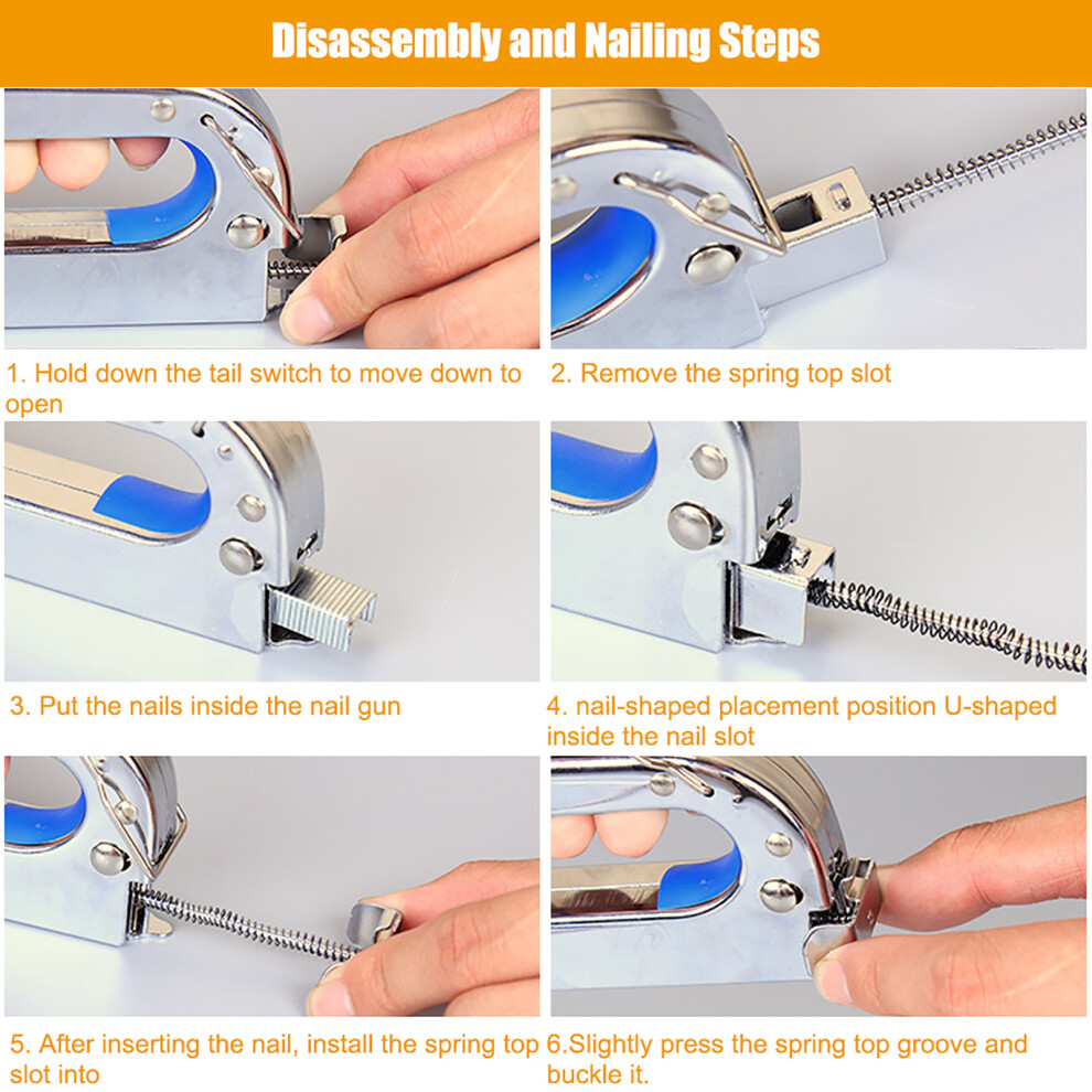 3-Purpose Manual Nail Gun Alloy Steel Hand Framing Nailer Furniture Stapler 4141392297671