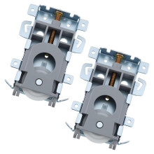 Conjunto de 2 Polias Ajustáveis para Portas de Correr, para Aplicações de Serviço Pesado, 92x67,5mm, Carga Máxima de 60kg