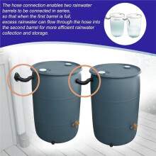 Kit Collegamento per Tubo Flessibile per Cisterne per Acqua Piovana 1,25" Diametro,Deviatore per Grondaia,Collegamento 2 Cisterne per Acqua Piovana