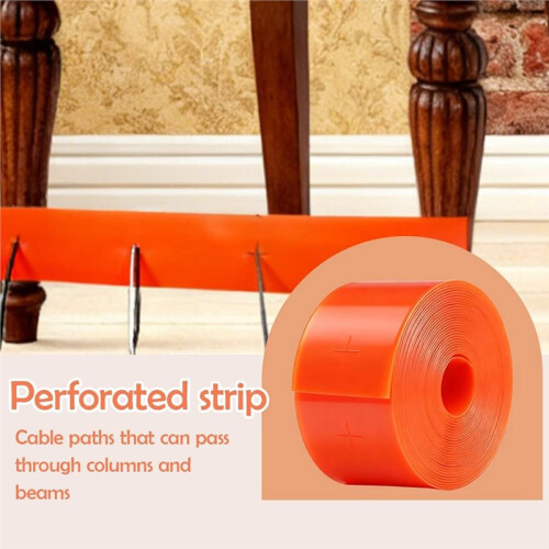 16.4ft Perforated Orange Strips,3 Pcs Cable Holder for Drywall,Electrical Wire Holder,Marking Wire 2