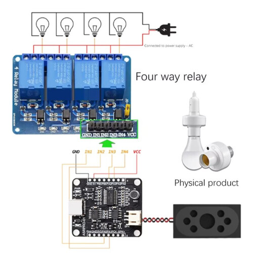 ASR-PRO Development Board Speech Recognition Control Module AI Offline Recognition Module Pin Headers Not Soldered 4M 2