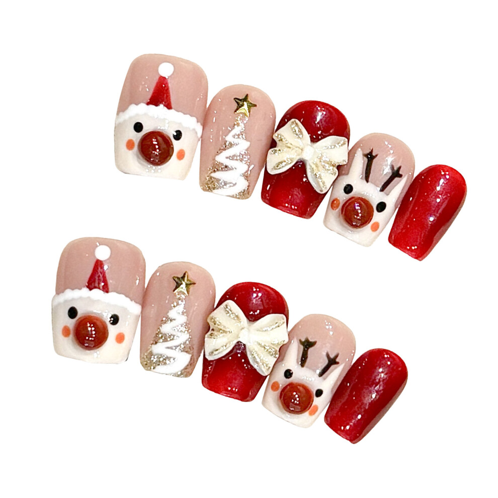 Phui-Pet-Supplies (Xs) Red Christmas Nail Tips For Manicure Lovers