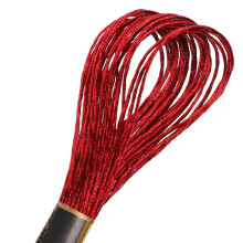 24Pcs Red Cross-Stitch Thread, 8m Embroidery Floss, Glossy Cotton Skeins