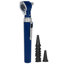 Professional Ear Otoscope Kit with 3x Zoom, LED Light, Blue Color